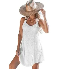 Cupshe White Dual Strap Eyelet Mini Cover-Up