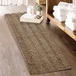 Large Bathroom Rugs Set - Super Soft Bath Mat Non-Slip Washable Absorbent Microfiber Chenille Floor Carpet for Door Way Tub Kitchen Decorations, Brown, 60" x 24", 1 Piece