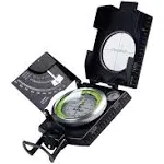 AOFAR Military Compass AF 4074 Black or Hiking,Lensatic Sighting Waterproof,Durable,Inclinometer for Camping,Boy Scount,Geology Activities Boating