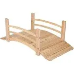 Shine Company 4 ft. Cedar Garden Bridge - Natural