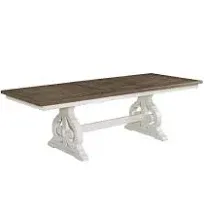 Drake Dining Table Rustic White/French Oak - Intercon