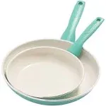 GreenPan Rio 8-Inch & 10-Inch Ceramic Nonstick Frypan Set - Turquoise