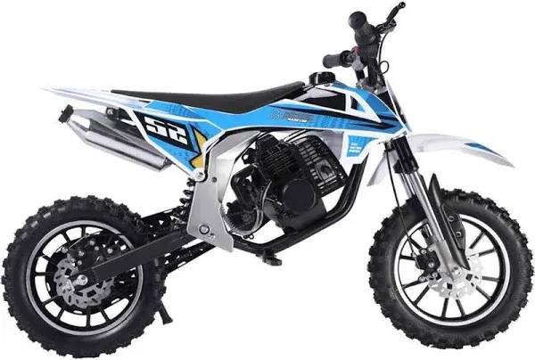 MotoTec Warrior 52cc 2-Stroke Kids Gas Dirt Bike Black