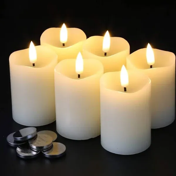 Eywamage Flameless Pillar Candles