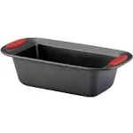 Rachael Ray Yum-o! Nonstick Oven Lovin' Bakeware Steel Grey - Red 9 x 5" Loaf Pan