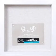 White Belmont Shadow Box by Studio Décor 9" x 9"