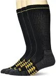 Caterpillar Men's Max Half Cushion Crew Socks (3 Pack) Black - 43ct302362td-blk Black