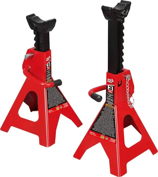 Torin Big Red Manual 6000 lb Double Lock Jack Stands T43002A