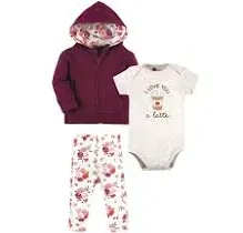 Hudson Baby Cotton Hoodie, Bodysuit, or Tee Top and Pant Set