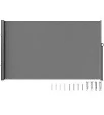 VEVOR 71 x 138 in. Outdoor Privacy Screen Retractable Side Awning Grey