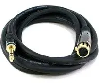 Monoprice 104770 10-Feet Premier Series XLR Female to 1/4-Inch TRS Male 16AWG Cable Black