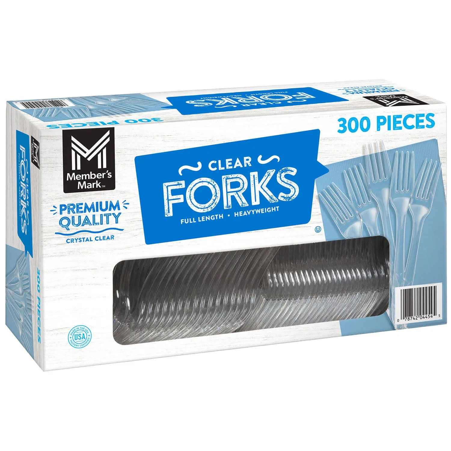 Member&#39;S Mark Clear Plastic Forks, Heavyweight (300 Ct.)