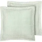 Laura Ashley Ticking Stripe Euro Sham, Green