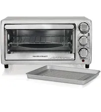 Hamilton Beach 31143 4 Slice Toaster Oven Broiler, Stainless Steel