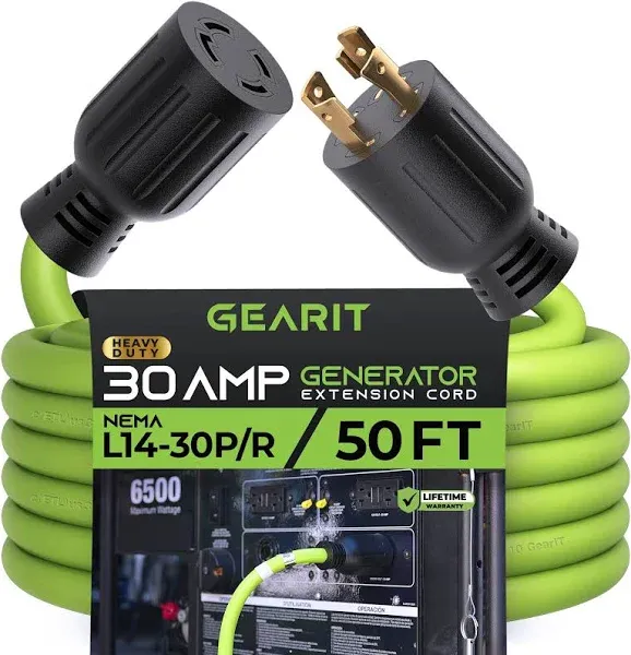 Gearit 30-Amp Generator Extension Cord 4-Prong