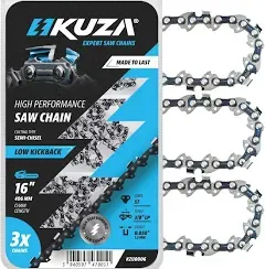 KUZA Chainsaw Chain 3/8" LP Pitch 050" Gauge Drive Links Easy to Install