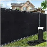 AofeiGa 180gsm 4ft x 50ft Fence Privacy Screen Heavy Duty Fence Cover Garden Wall Backyard Black