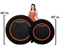 48" Mini Fitness Trampoline & Rebounder Gym Equipment, Orange (Used)