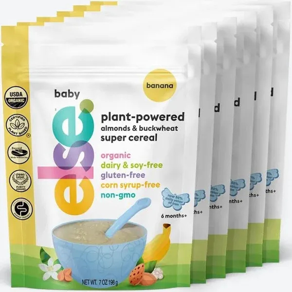 Baby Cereal Stage 1 for 6 months+, High Iron, Plant Protein, Organic, Whole f...