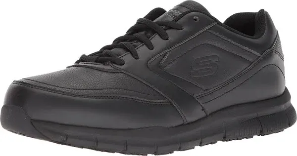 Skechers Work Men's Nampa Slip Resistant Shoes | Black | Size 10.5