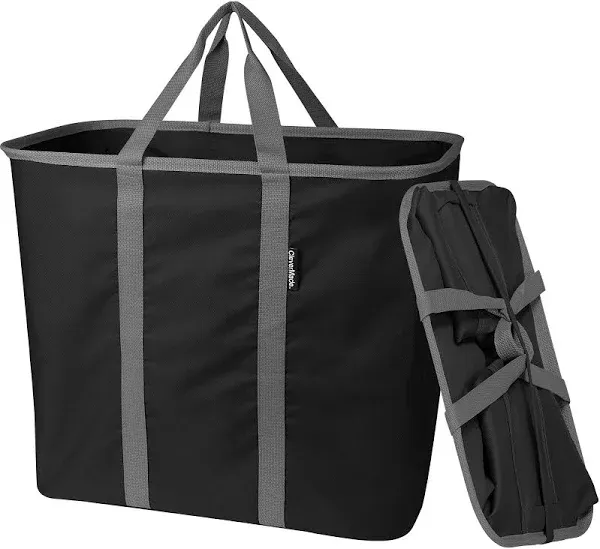 CleverMade Collapsible Laundry Caddy, Black/, - 64L (17 Gal) Large Foldable L...