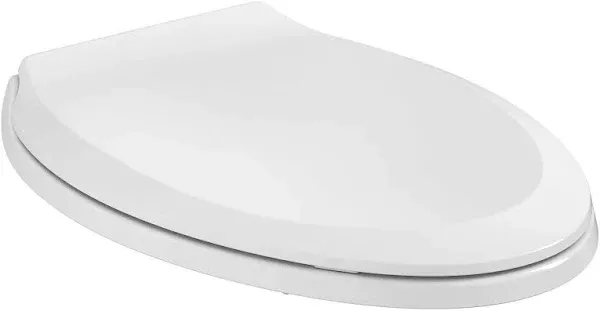 5503A00B.020 Slow Elongated Closed Front Toilet Seat, White