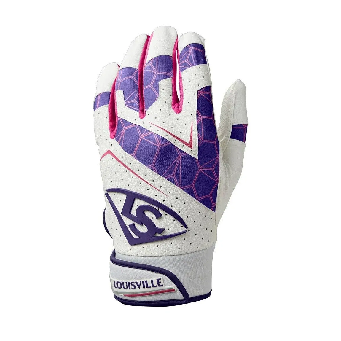 Louisville Slugger Genuine V2 Adult Batting Glove - Purple/Pink