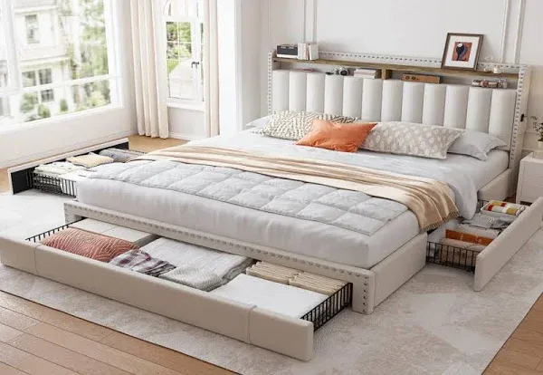 EnHomee Queen Bed Frame