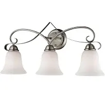 Brighton 3-Light Bathroom Vanity Light in Brushed Nickel