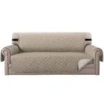 Reversible Water Resistant 3-Cushion Sofa Cover w/ Non-Slip Elastic Strap