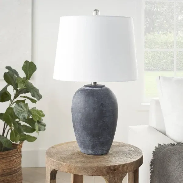 Nourison 23" Ceramic Jar Table Lamp for Bedroom