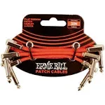 Ernie Ball EB6401 flach 7,5 cm Red 3er Pack