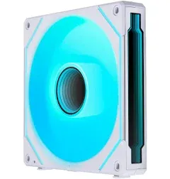 Lian Li UNI Fan SL-Infinity 140 Reverse Blade-Single Pack-ARGB Fan-Daisy-Chain Design-Infinity Mirror-Customizable Lighting Effects-Without Controller-White-(14RSLIN1W)