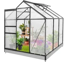 Walk-in Aluminum Frame Polycarbonate Hobby Greenhouse EAGLE PEAK