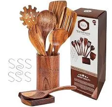 Renexas 6 Pcs Wooden Spoons