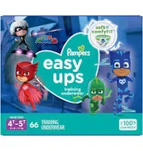 Pampers Easy Ups Training Pants, Boys, Size 6 4t-5t, 66 ct