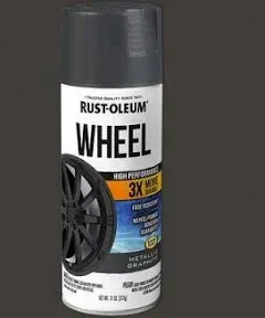 Rust-Oleum 366441 High Performance Wheel Spray Paint, 11 oz, Metallic Graphite