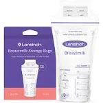 Lansinoh Breastmilk Storage Bags, Presterilized - 50 bags