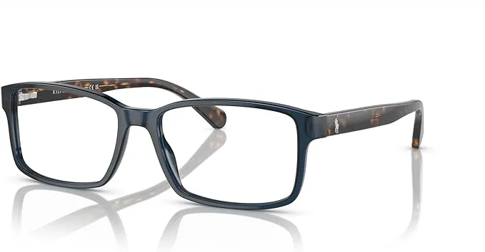 Polo PH2123 Eyeglasses, Shiny Transparent Blue / 58