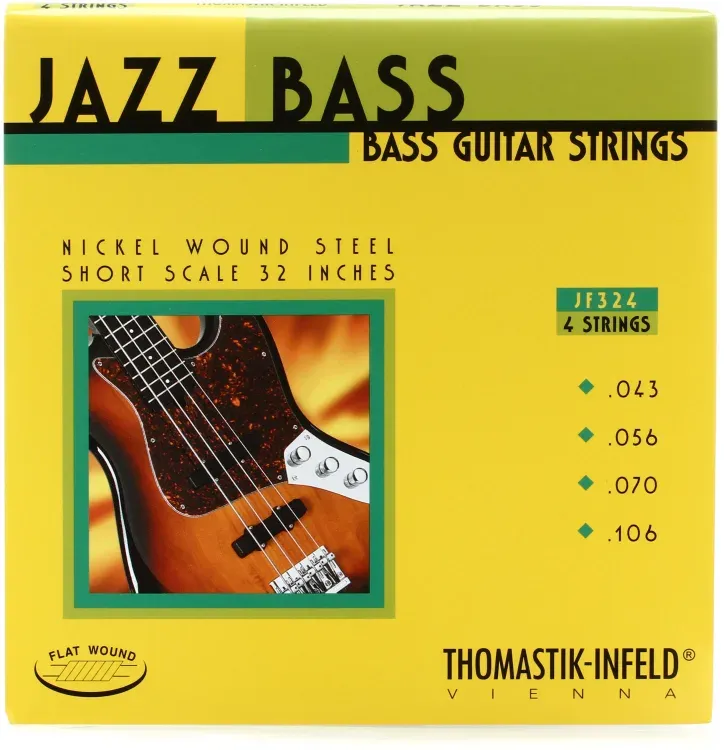 Thomastik-Infeld JF324 Jazz Flat Wound Nickel Roundcore Bass Strings - Medium (.43 - .106) | Reverb