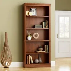 5-Shelf Wooden Bookcase Standing Rack Book Storage Shelves Furniture Selection for Living Room Bedroom Home Office