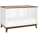 Babyletto Scoot 3-in-1 Convertible Crib with Toddler Bed Conversion Kit - White / Natural Walnut