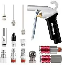 High Flow Air Blow Gun Kit with Nozzles Tips and Extensions, 13 Pieces Air Co...