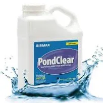 Airmax PondClear Liquid Bacteria for Lakes, Ponds & Water Garden Treatments, Natural Bio Clarifier & Cleaner for Crystal Clear Water, Remove Nutrients & Noxious Odor, Fish, Pet & Plant Safe, 1 Gallon