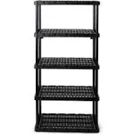 Gracious Living Knect-A-Shelf 72 in. H x 36 in. W x 18 in. D Resin Shelving Unit