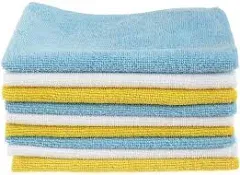 Amazon Basics Microfiber Cleaning Cloths Non-Abrasive Reusable and Washable