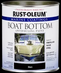 Rust-Oleum 207012 Marine Flat Boat Bottom Antifouling Paint 1-Quart Black