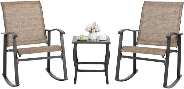 Shintenchi 3 Piece Rocking Bistro Set