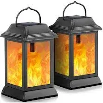 TomCare Solar LED Flickering Flame Lanterns