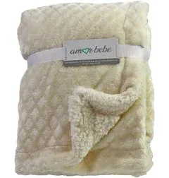 3 Stories Trading Company Diamond Plush Sherpa Baby Blanket